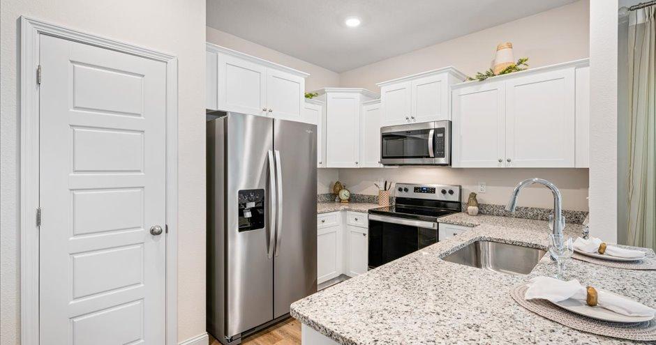 Kitchen with Island at Petit Bois